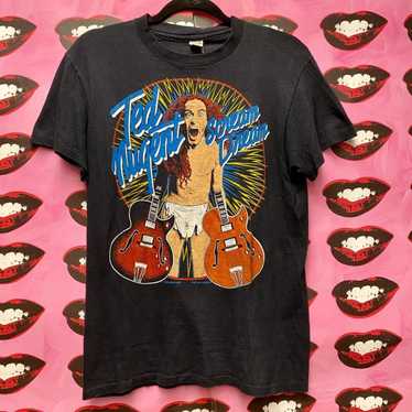 Band Tees × Vintage 80s Ted Nugent Guitars Graphi… - image 1