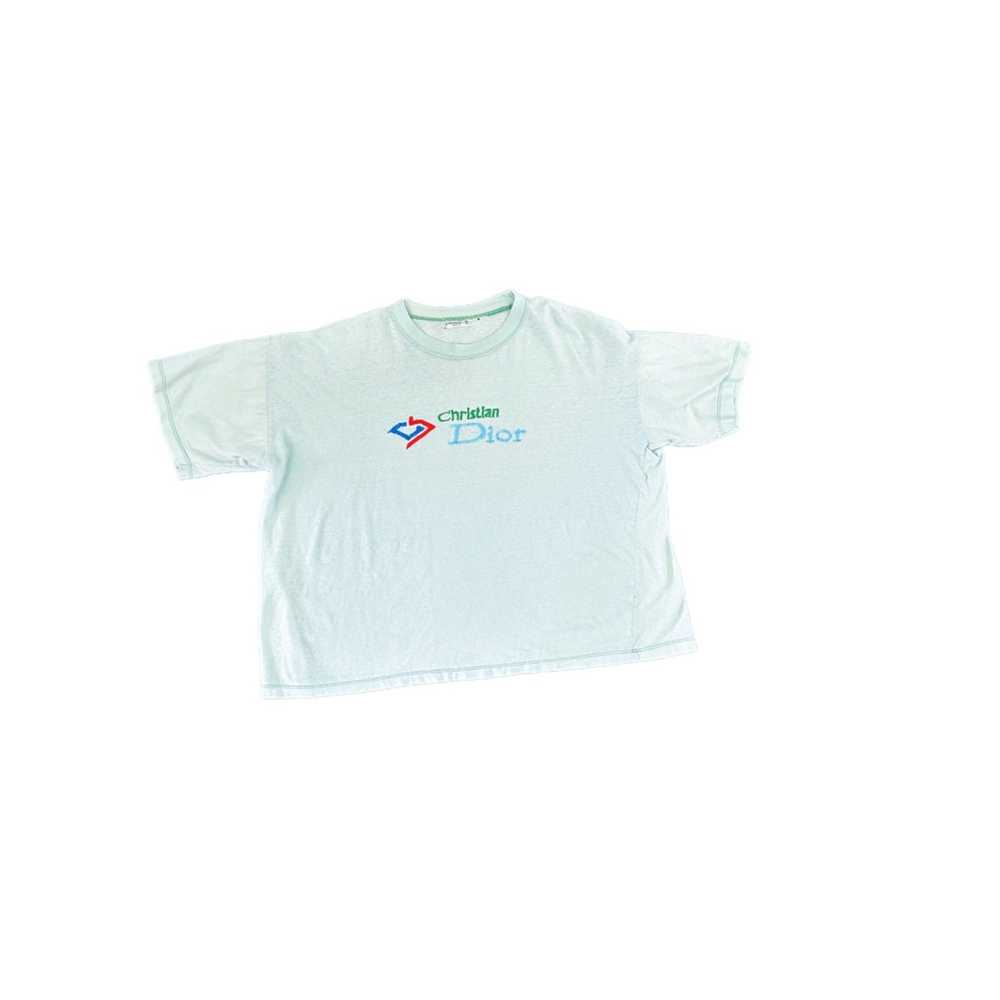 Dior VTG 90s Christian Dior Light Blue Logo Boxy … - image 6