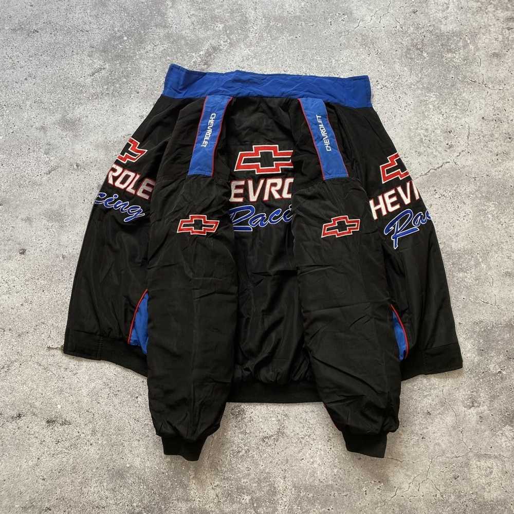 Bomber Jacket × Racing × Streetwear Vintage Chevr… - image 3