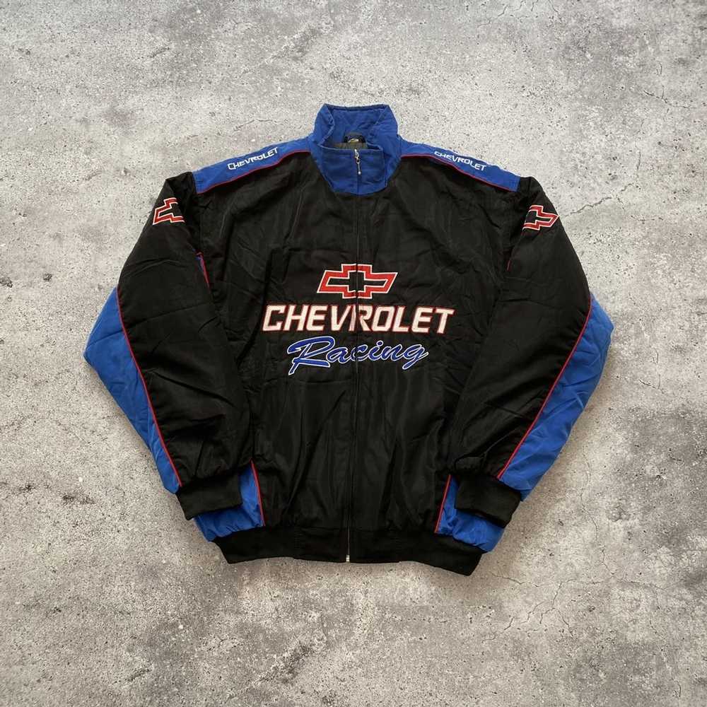 Bomber Jacket × Racing × Streetwear Vintage Chevr… - image 5