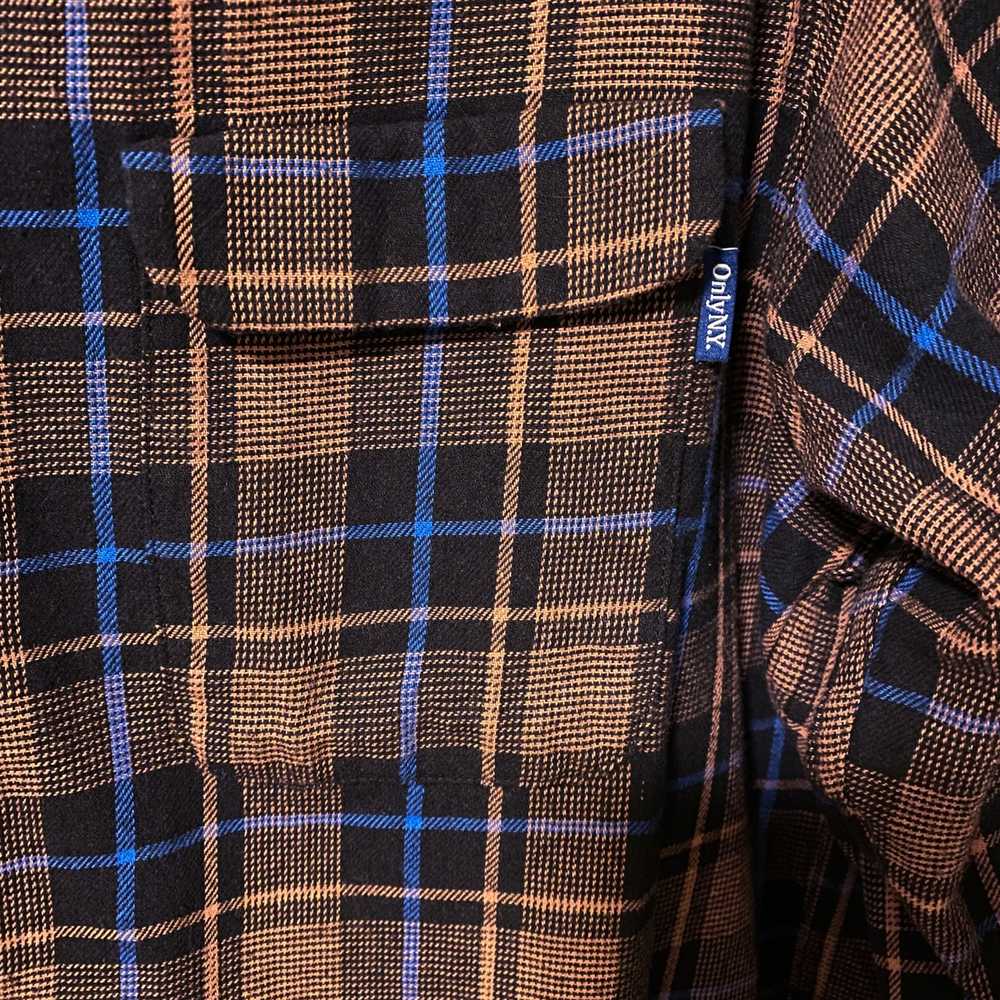 Only NY Only NY brown flannel button up - image 3