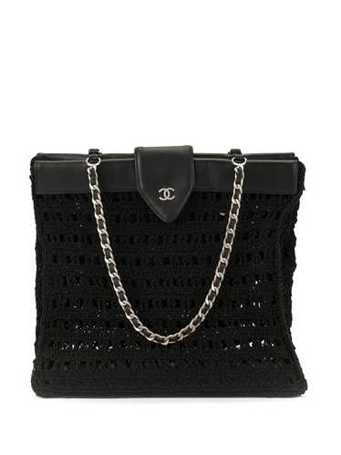 CHANEL Pre-Owned 1998 CC woven tote - Black - image 1