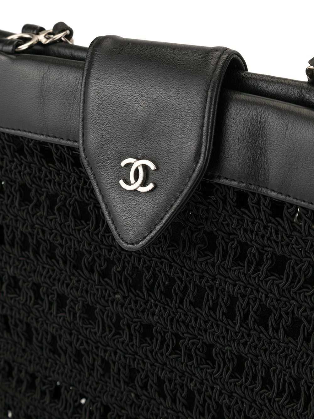 CHANEL Pre-Owned 1998 CC woven tote - Black - image 4
