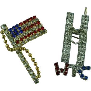 Commemorative 9-11 and Flag pins