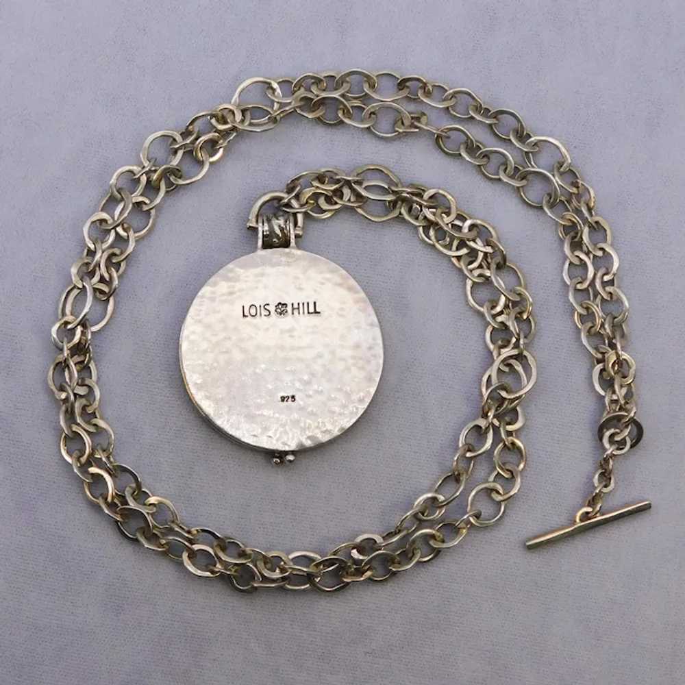 Lois Hill Sterling Silver Locket Chain Necklace D… - image 4