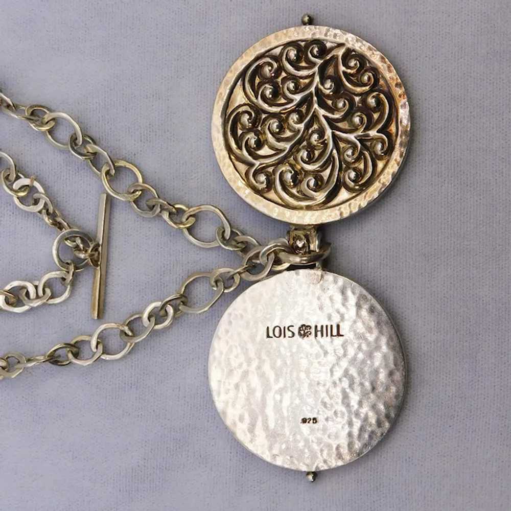 Lois Hill Sterling Silver Locket Chain Necklace D… - image 7