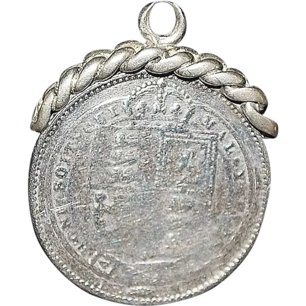 English Victorian Silver Watch Fob - 1887 - image 1