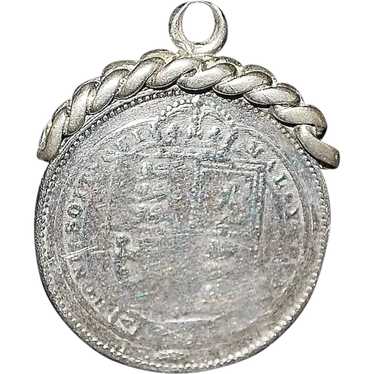 English Victorian Silver Watch Fob - 1887 - image 1