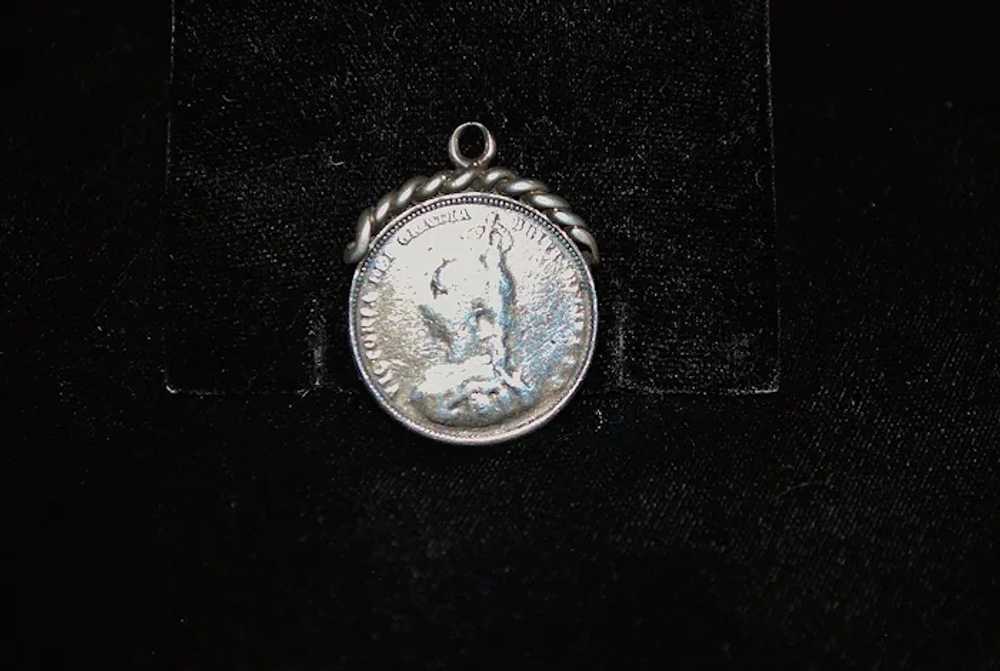 English Victorian Silver Watch Fob - 1887 - image 2