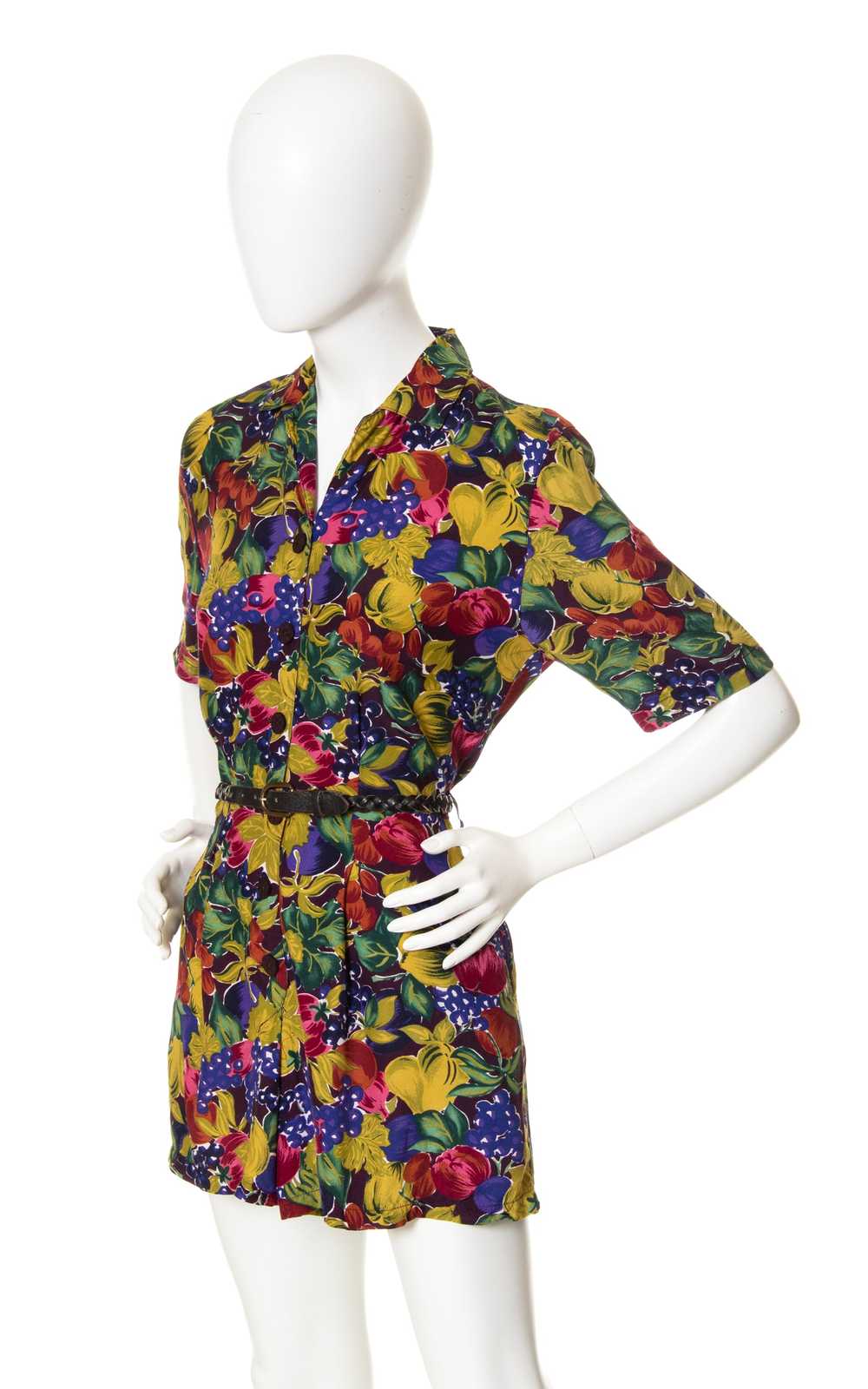 1980s Fruit Novelty Print Romper with Pockets | s… - image 4