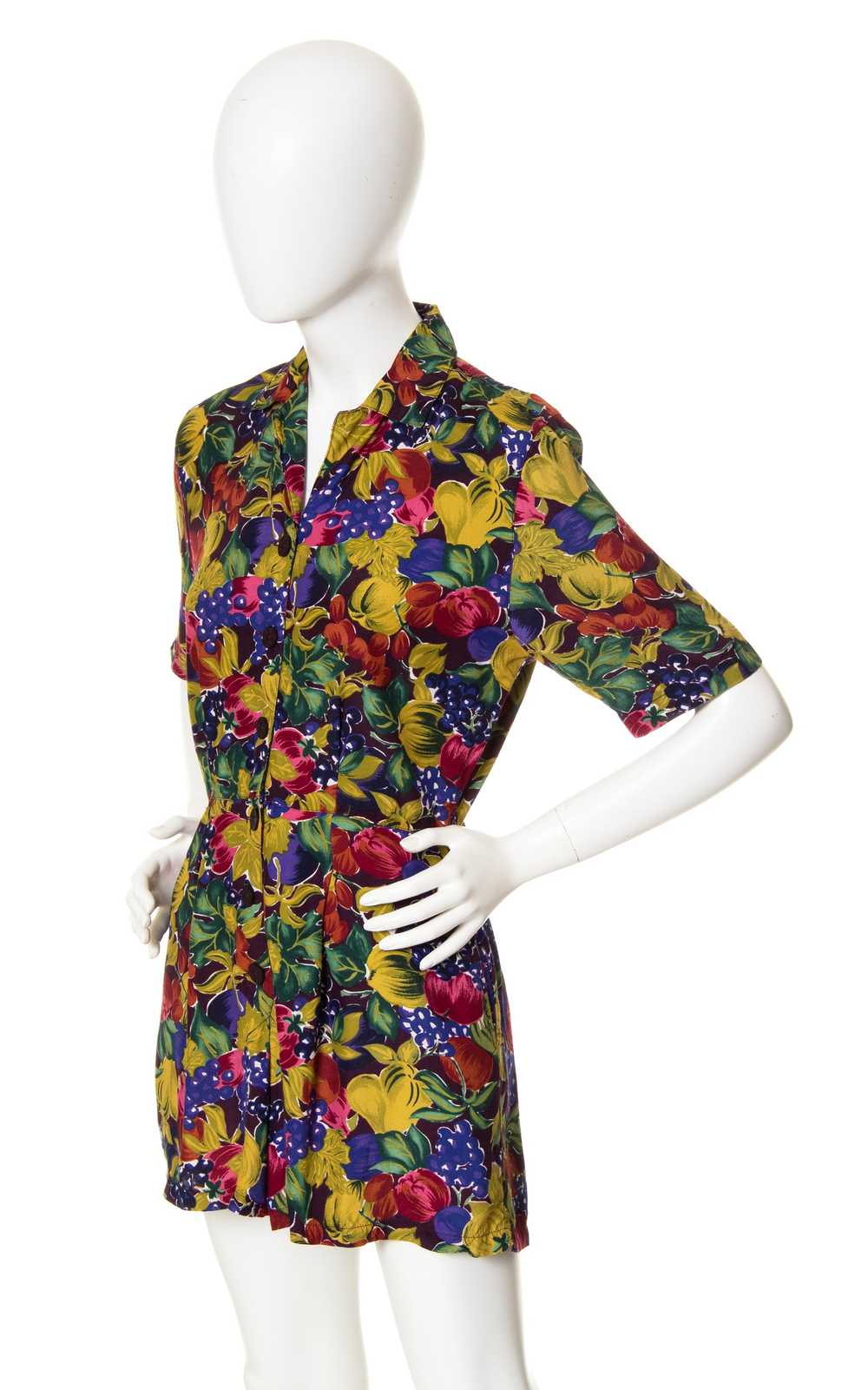 1980s Fruit Novelty Print Romper with Pockets | s… - image 5