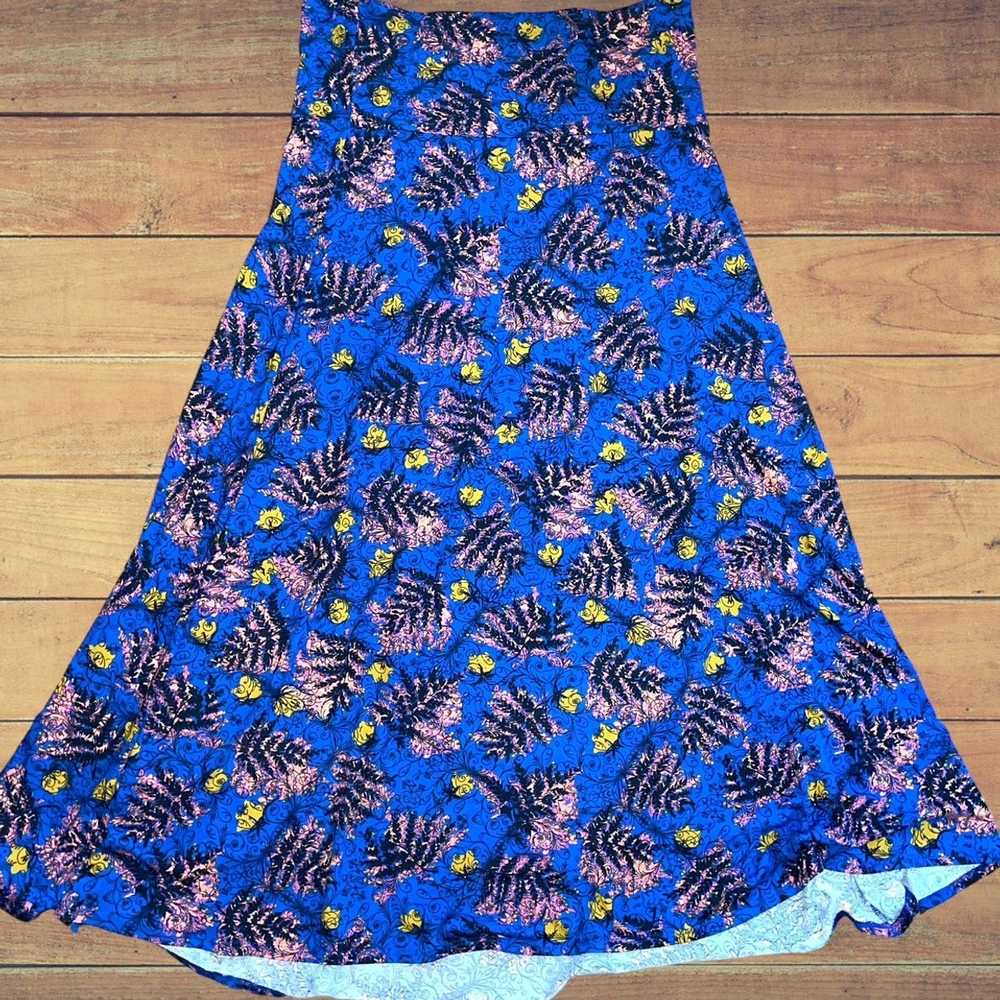 Other LuLaRoe 2XL Maxi Skirt •Azure Bckgrnd • Flo… - image 10