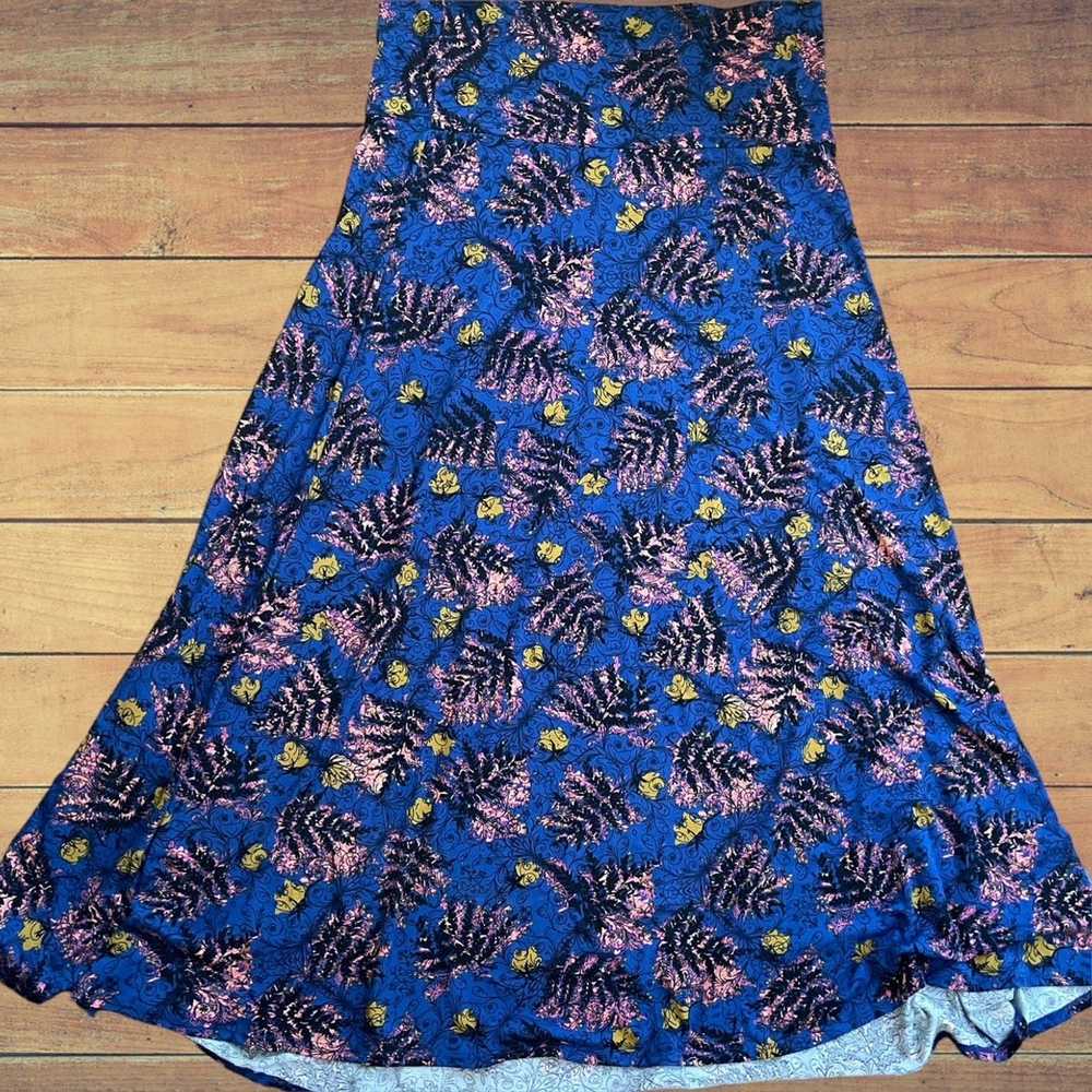 Other LuLaRoe 2XL Maxi Skirt •Azure Bckgrnd • Flo… - image 4
