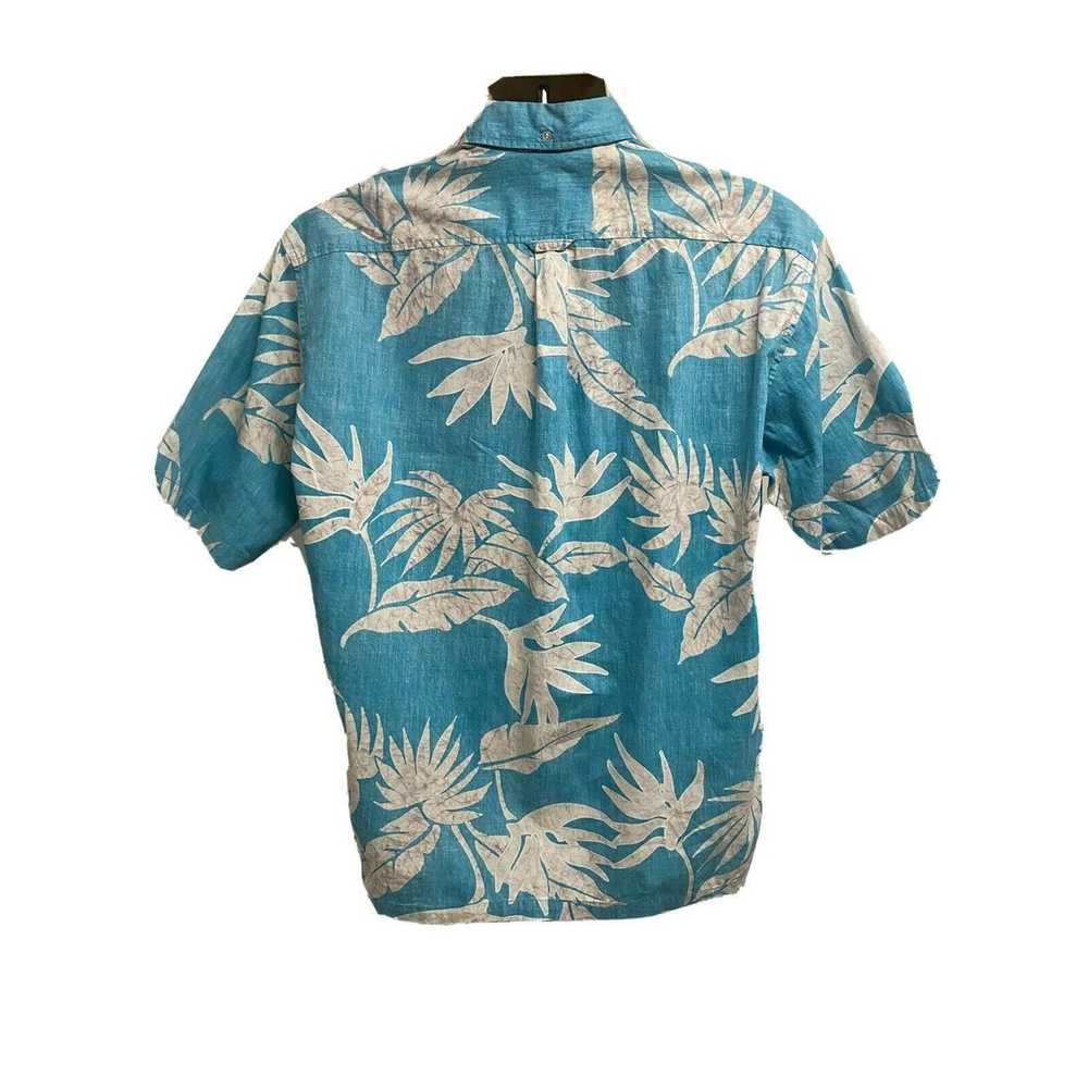 Vintage Vintage Maui Blue Reverse Print Floral Ha… - image 3