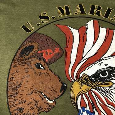 Screen Stars × Usmc × Vintage Vintage 80s Screen … - image 1