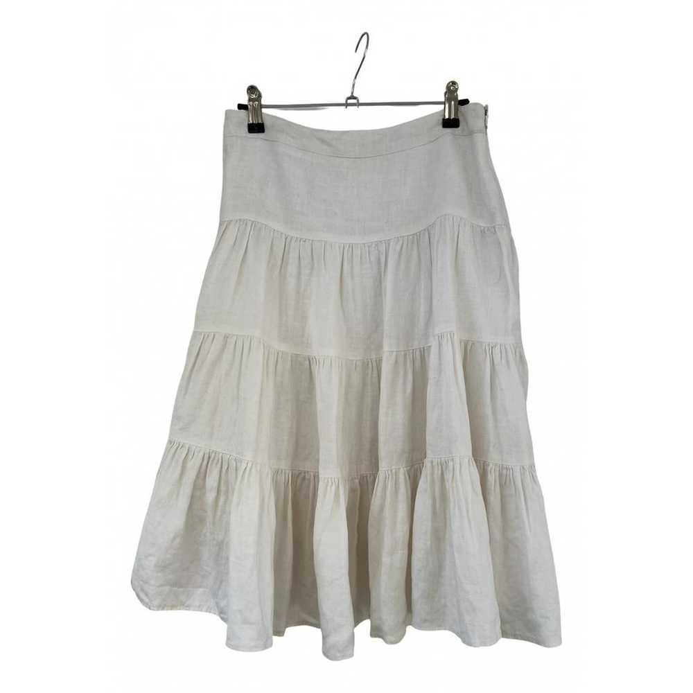 Gianni Versace Linen mid-length skirt - image 1