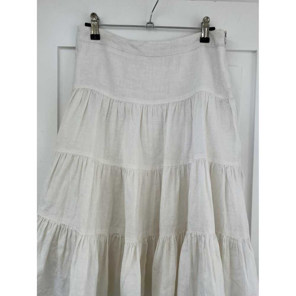 Gianni Versace Linen mid-length skirt - image 3