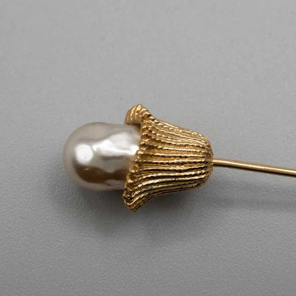 Sarah Coventry Stick Pin with Large Faux Pearl  -… - image 3