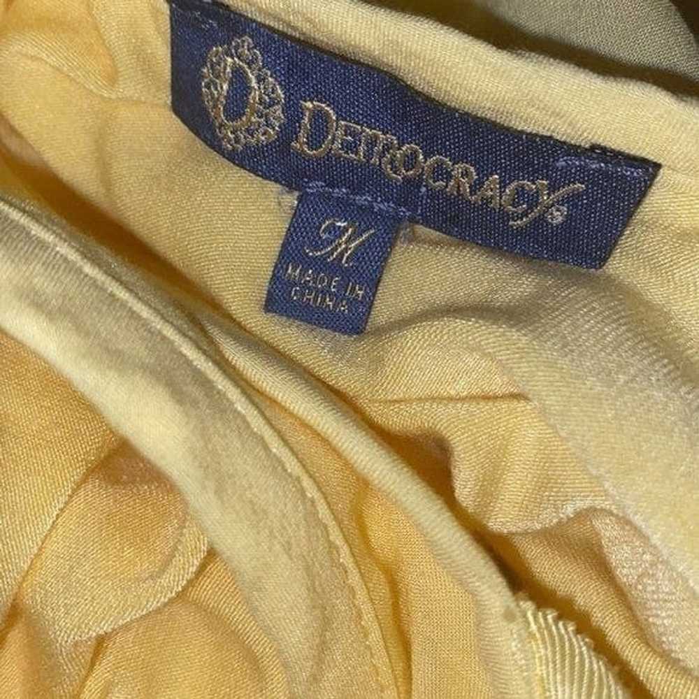 Other Democracy Yellow Embroidered Ruffled Hemlin… - image 11