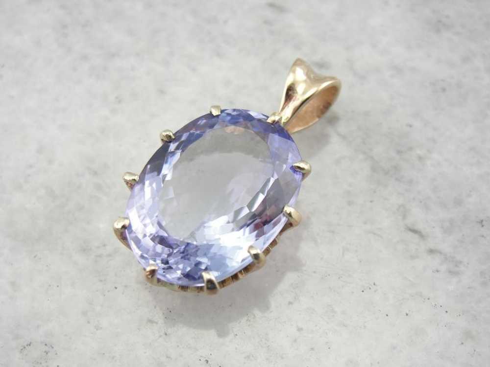 Rose Gold and Tanzanite Simple, Lovely Pendant - image 1