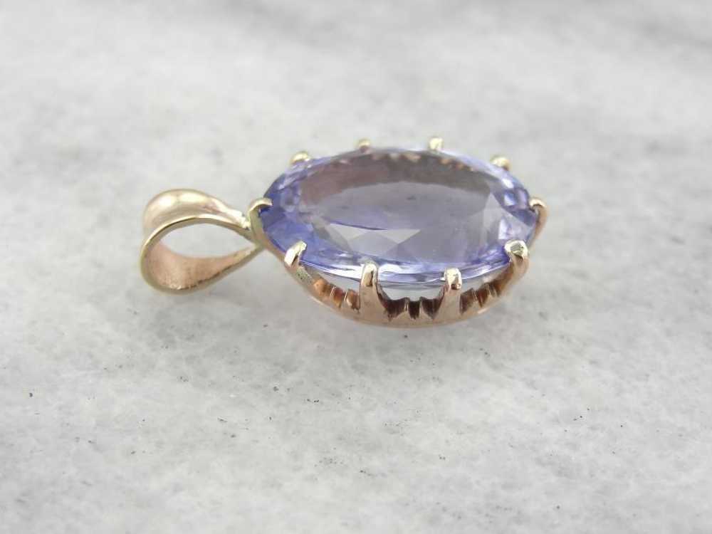 Rose Gold and Tanzanite Simple, Lovely Pendant - image 2