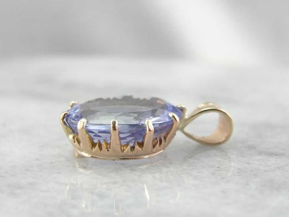 Rose Gold and Tanzanite Simple, Lovely Pendant - image 3