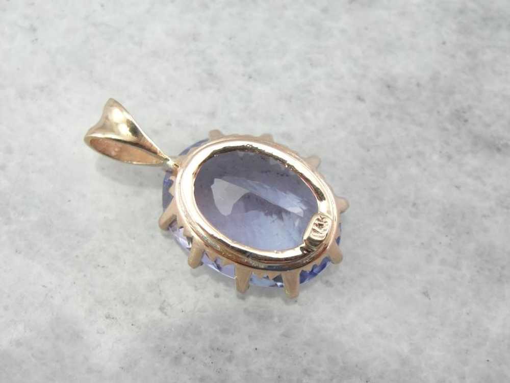 Rose Gold and Tanzanite Simple, Lovely Pendant - image 4