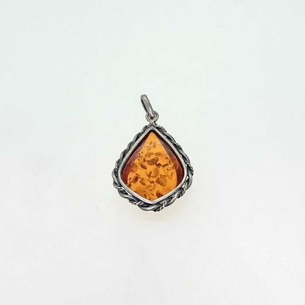 Sterling Silver Baltic Amber Pendant - image 3