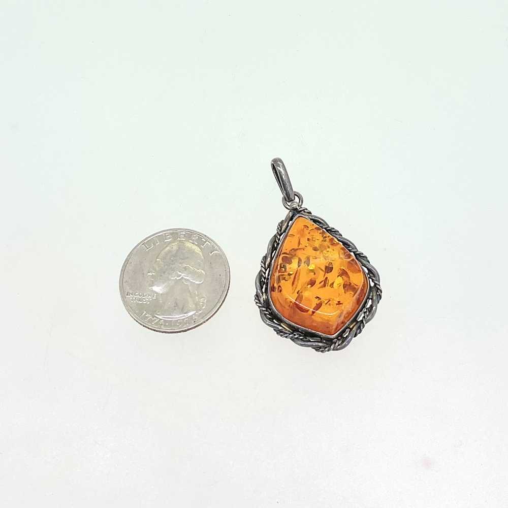 Sterling Silver Baltic Amber Pendant - image 4