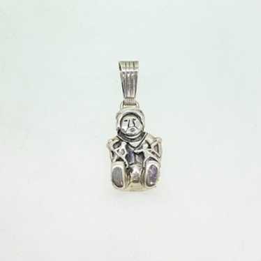 Sterling Silver Pueblo Storyteller Pendant - image 1