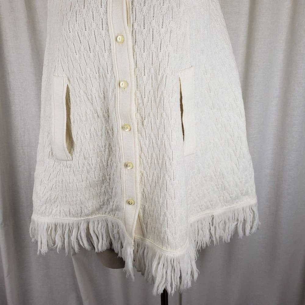 Vintage Sweater Bee by BANFF Knit Crochet Fringe … - image 3