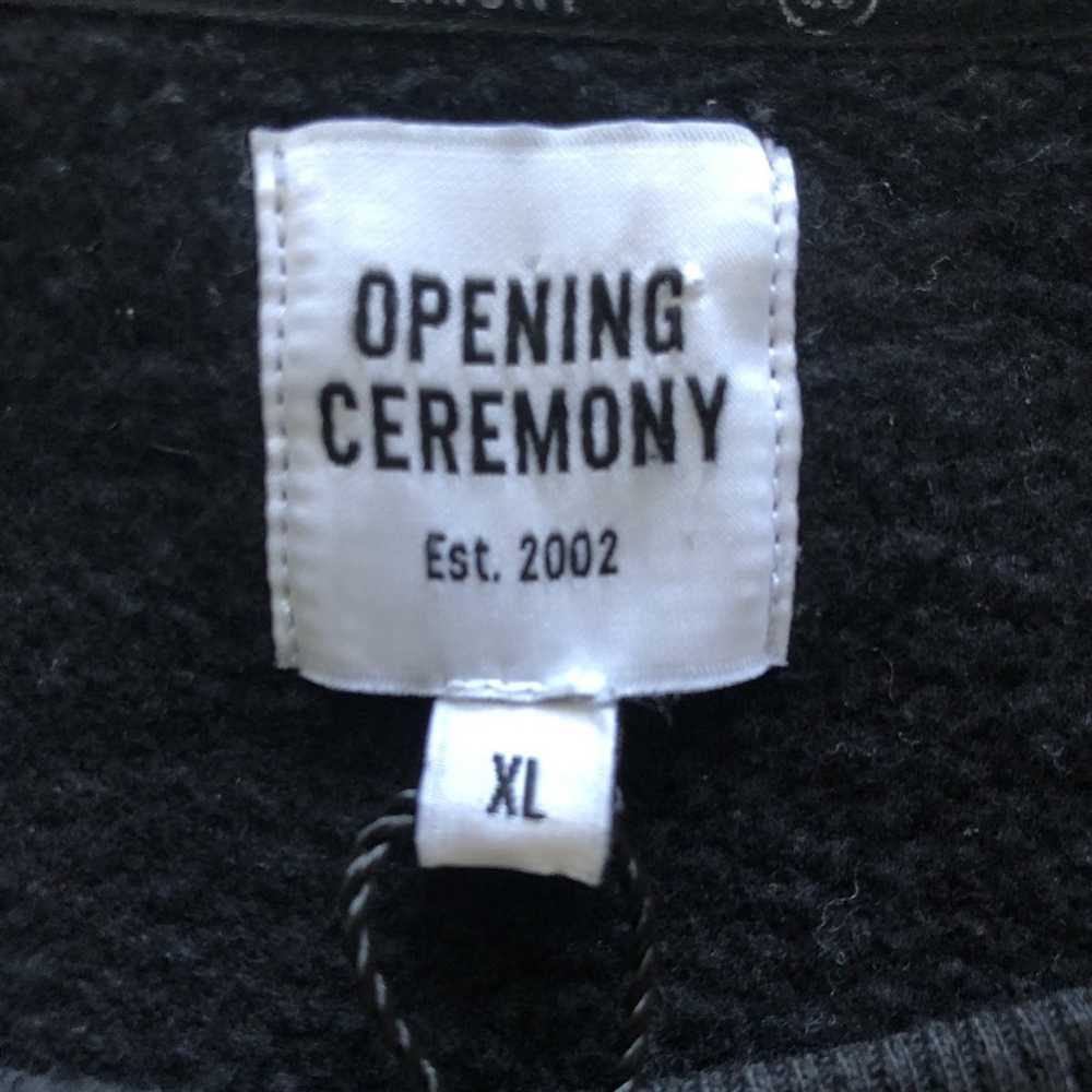 Opening Ceremony Black Multi Remix Hand Crewneck … - image 3