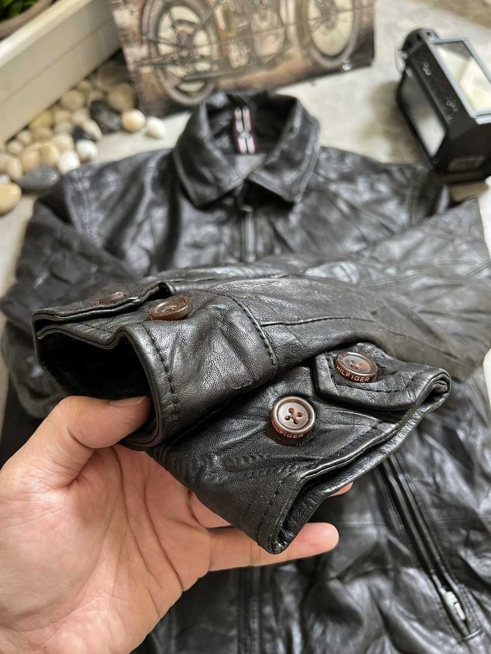 Leather Jacket × Tommy Hilfiger × Vintage Vintage… - image 10