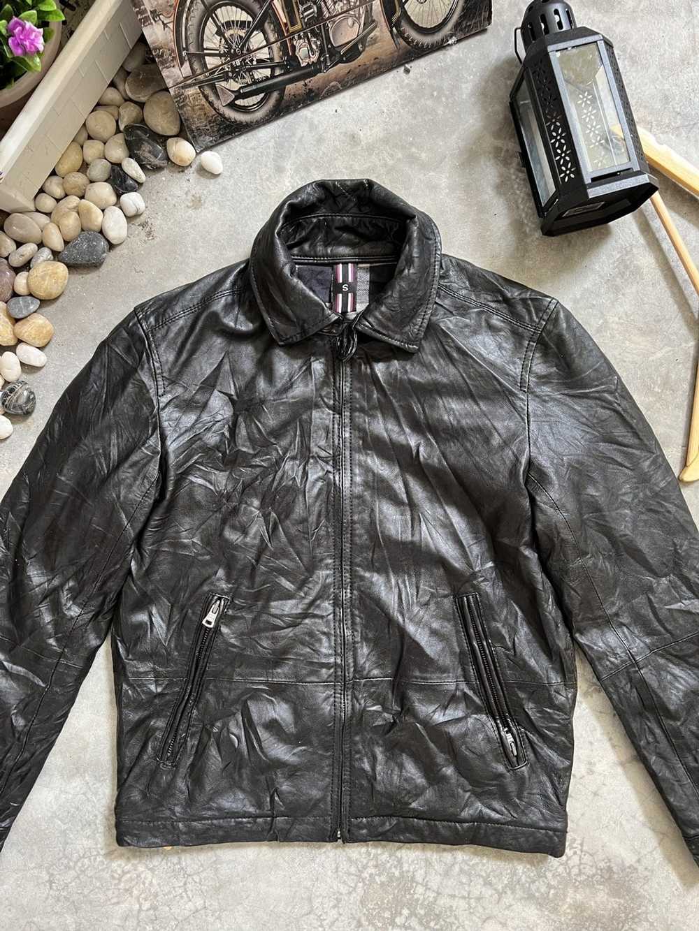 Leather Jacket × Tommy Hilfiger × Vintage Vintage… - image 2