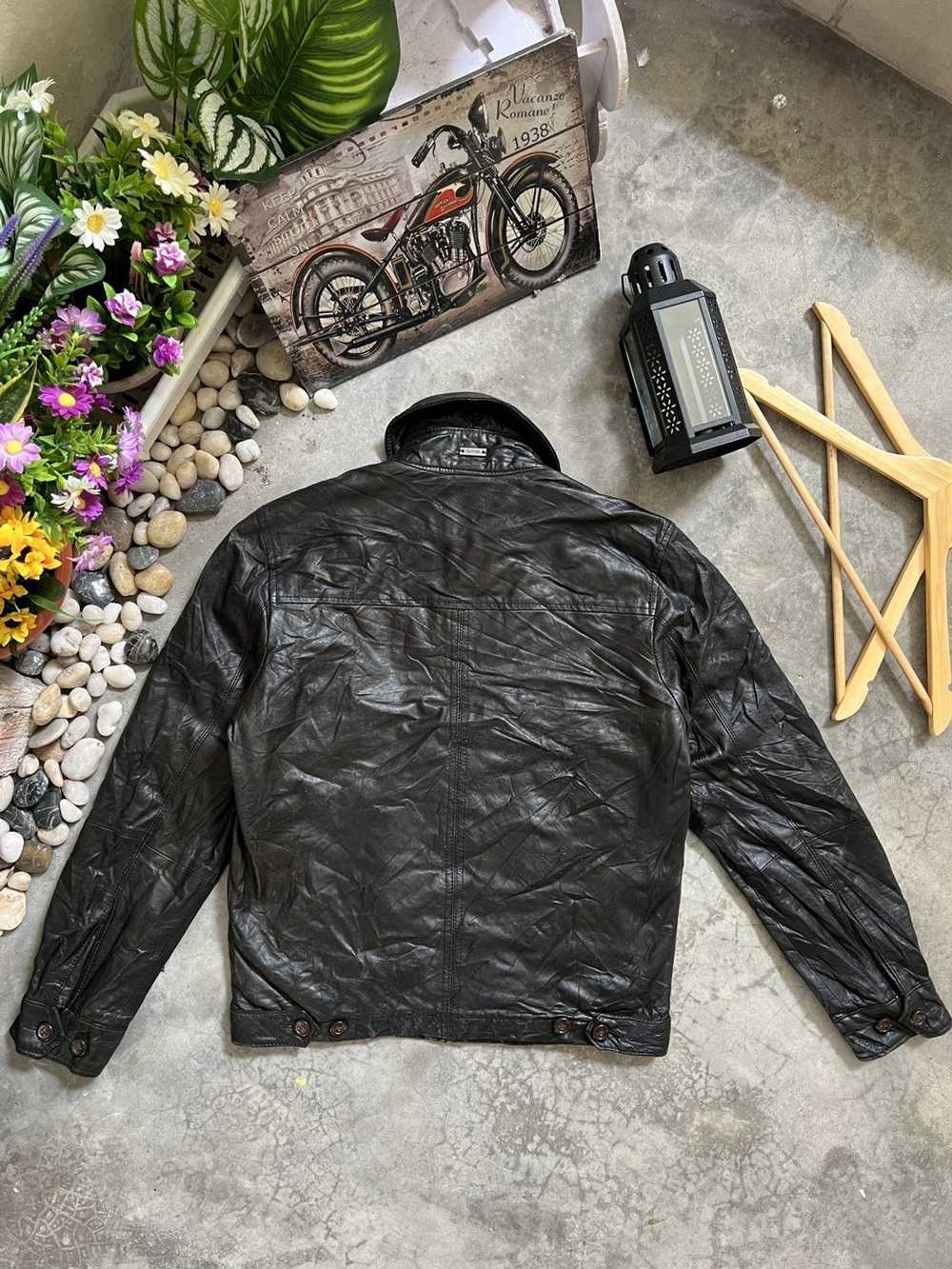 Leather Jacket × Tommy Hilfiger × Vintage Vintage… - image 5