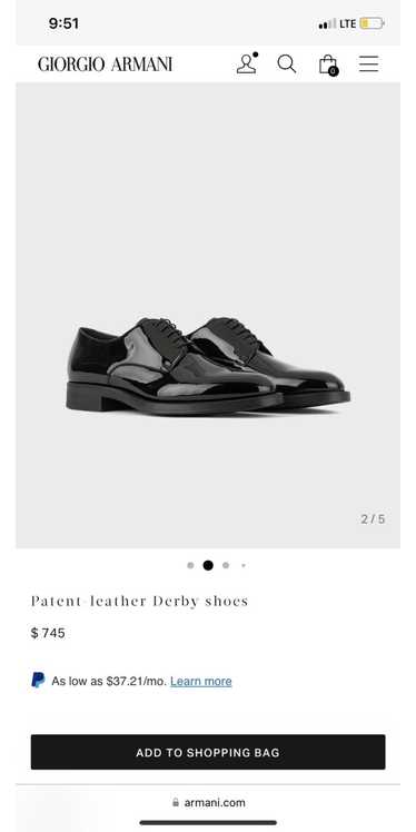 Giorgio Armani Patent-leather Derby shoes