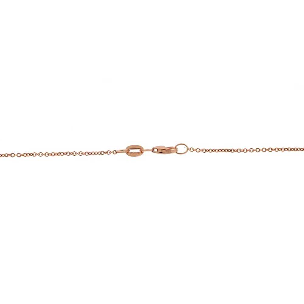 EFFY Pave Rose 14K Rose Gold Diamond Pendant Chai… - image 7