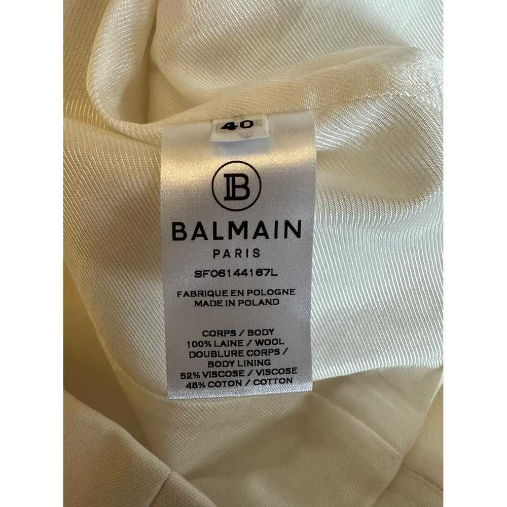 Balmain Wool mini dress - image 4