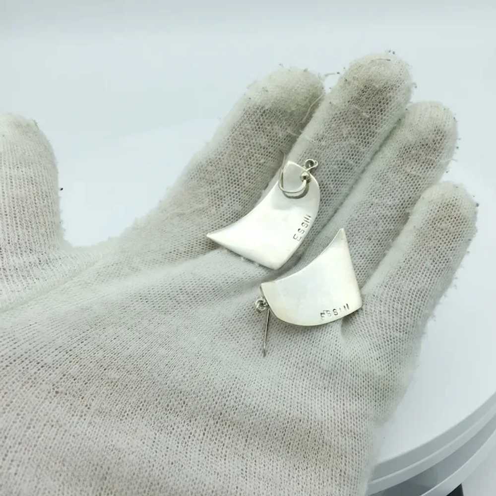 Sterling Silver Dangle Kokopelli Earrings - image 4