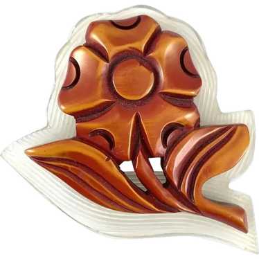 STYLISH Vintage 1930s Art Deco Handmade Carved Bak