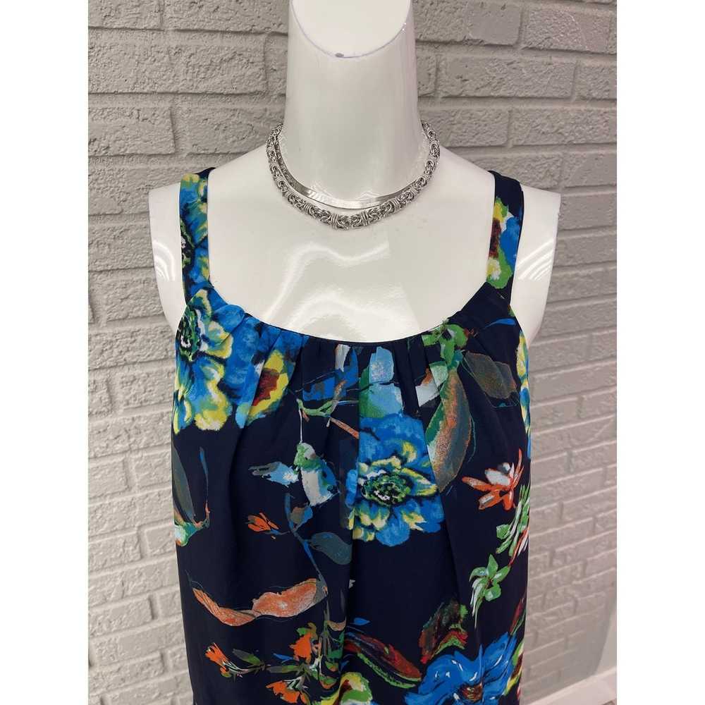 Other R & K Navy Blue Floral Print Maxi Dress Siz… - image 2