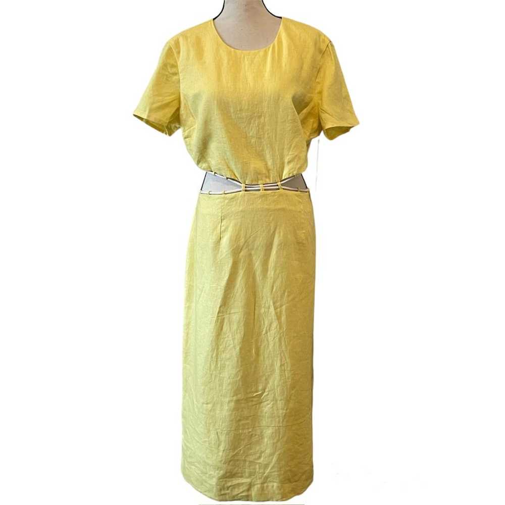 Staud Linen mid-length dress - image 3