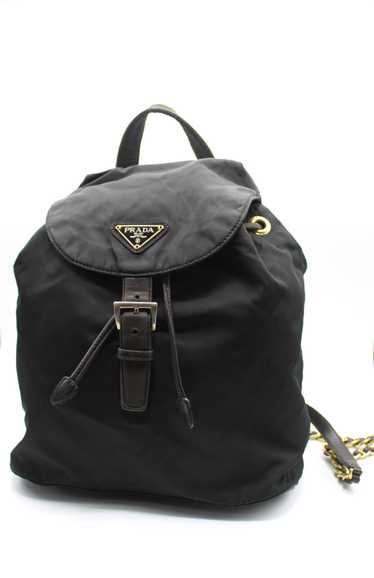 PRADA BACKPACK WITH GLD CHAIN