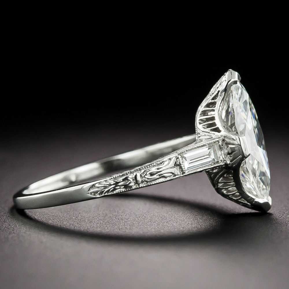 Art Deco 1.50 Carat Marquise Diamond Engagement R… - image 2