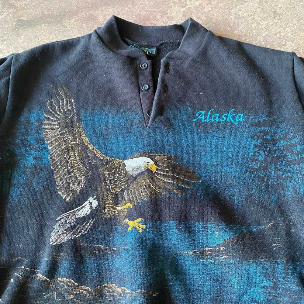 Vintage Vintage 90s Alaska Eagle All Over Print S… - image 2