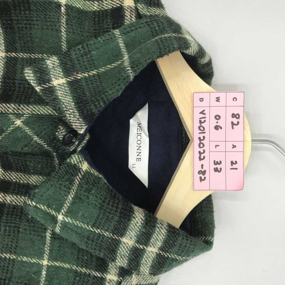 Flannel × Japanese Brand × Vintage Meiconne Plaid… - image 7