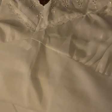 cotton poly white vintage slip dress - image 1