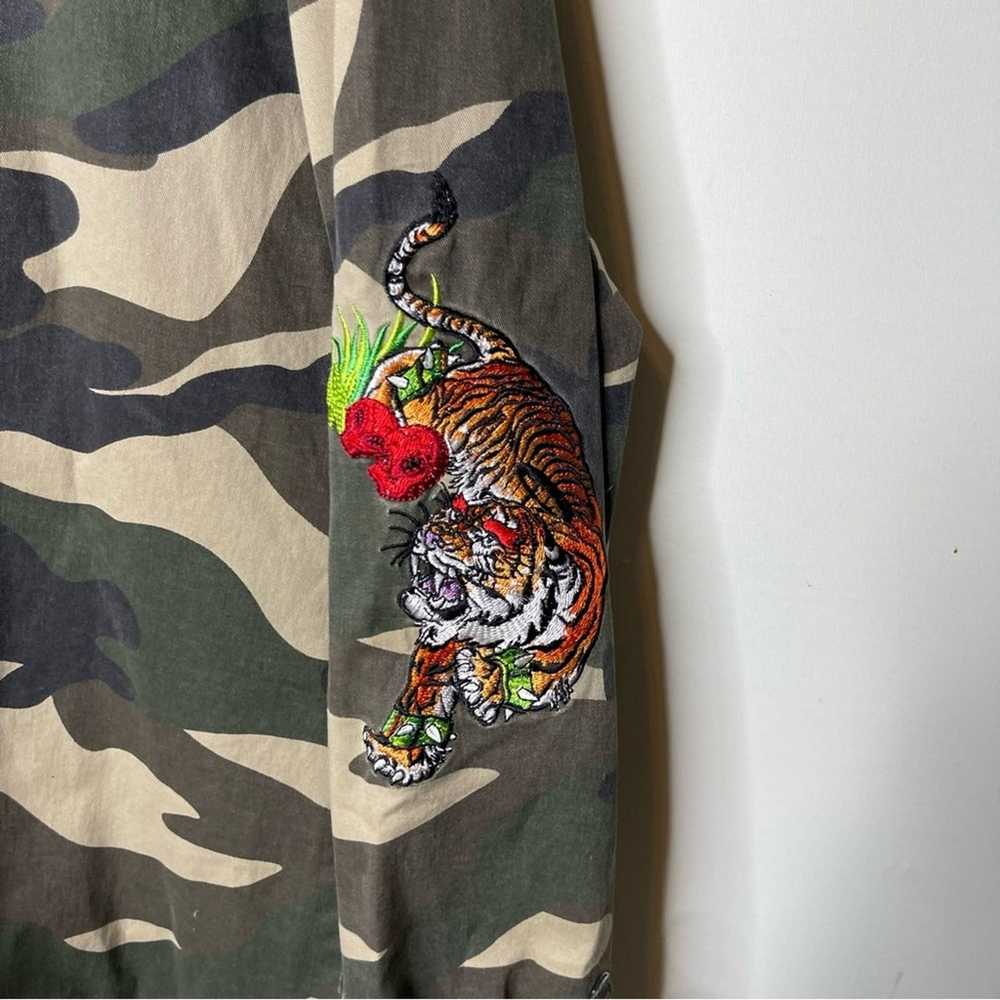 Other Reves camo green button down jacket embroid… - image 3