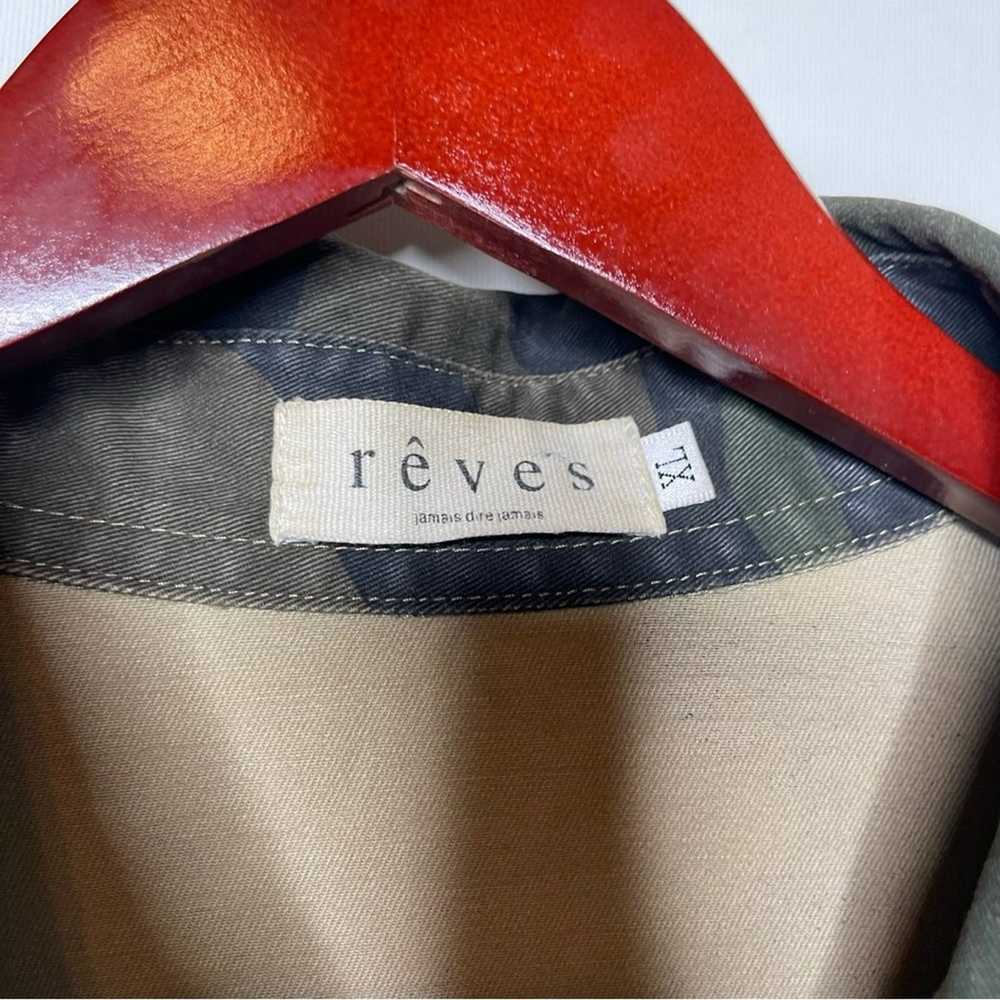 Other Reves camo green button down jacket embroid… - image 9