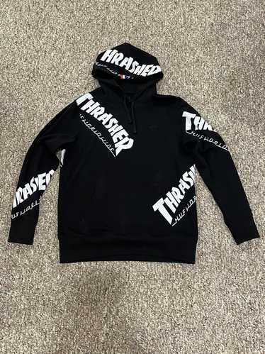 Huf x thrasher tour de stoops all over hoodie best sale